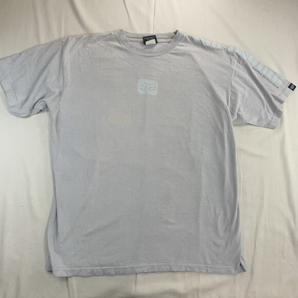 Fox Racing Center Logo Blue Short Sleeve T-Shirt Vintage Y2K, Size XL - Picture 1 of 10